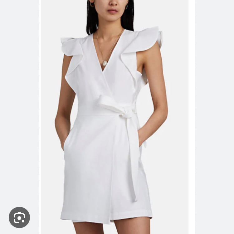 A.L.C. Sidelle Wrap Mini Dress White